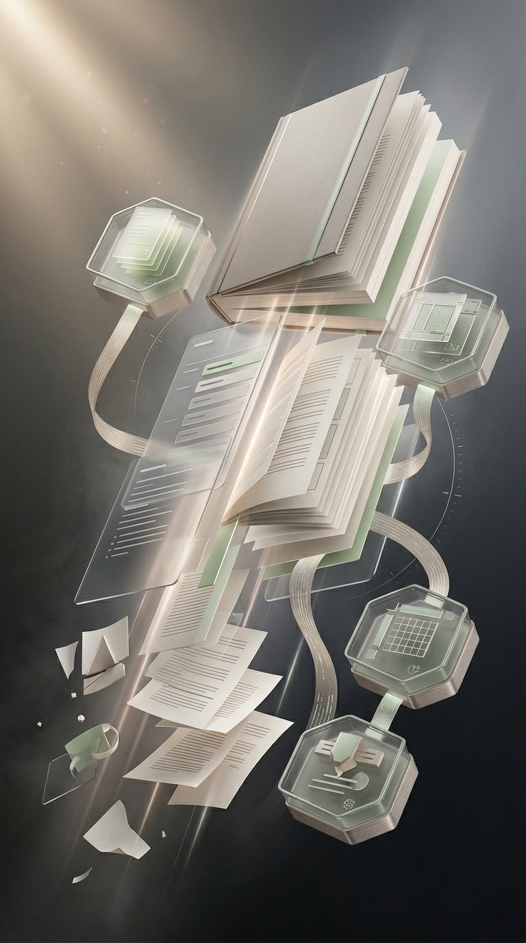 Editorial publishing visual representing production-ready book output and polished layouts.